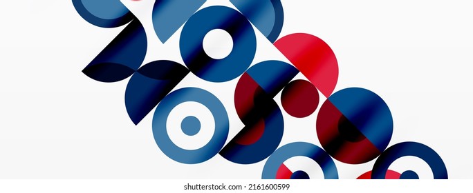 Fondo abstracto de círculo colorido. Plantilla geométrica mínima para papel de pared, pancarta, presentación