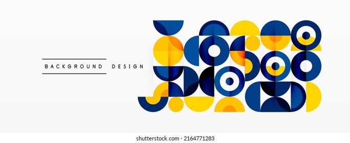 Colorful circle abstract background. Minimal geometric template for wallpaper, banner, presentation