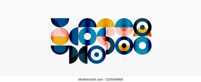 Colorful circle abstract background. Minimal geometric template for wallpaper, banner, presentation