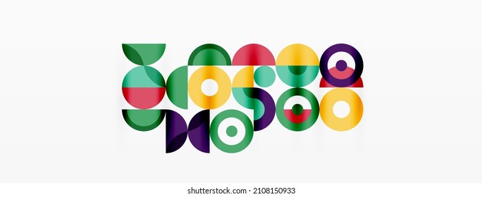 Colorful circle abstract background. Template for wallpaper, banner, presentation, background