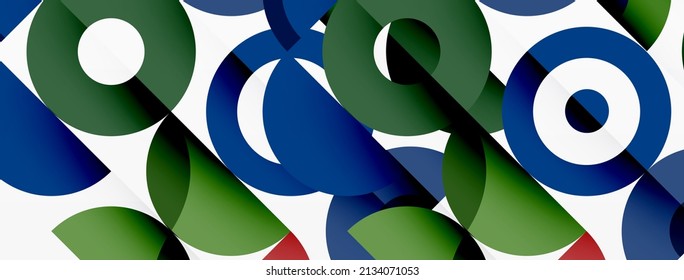 Colorful circle abstract background. Template for wallpaper, banner, presentation, background