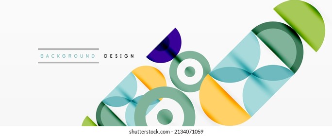 Colorful circle abstract background. Template for wallpaper, banner, presentation, background