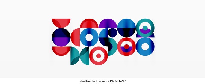 Colorful circle abstract background. Template for wallpaper, banner, presentation, background