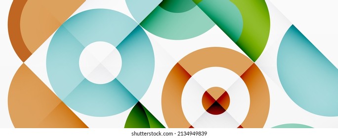 Colorful circle abstract background. Template for wallpaper, banner, presentation, background