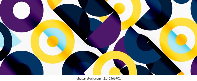 Colorful circle abstract background. Template for wallpaper, banner, presentation, background