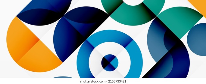 Colorful circle abstract background. Template for wallpaper, banner, presentation, background