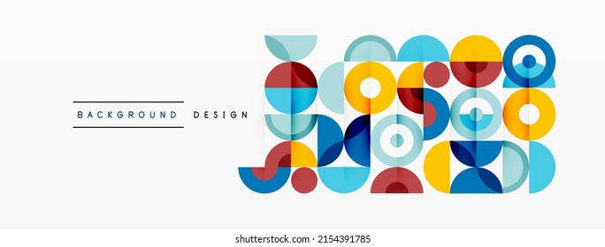 Colorful circle abstract background. Template for wallpaper, banner, presentation, background