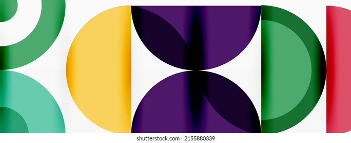 Colorful circle abstract background. Template for wallpaper, banner, presentation, background