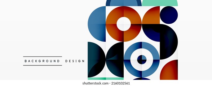 Colorful circle abstract background. Template for wallpaper, banner, presentation, background