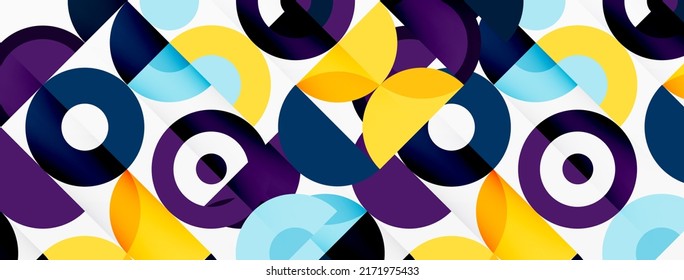 Colorful circle abstract background. Template for wallpaper, banner, presentation, background
