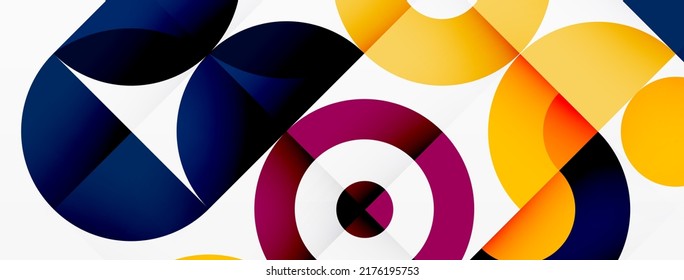 Colorful circle abstract background. Template for wallpaper, banner, presentation, background