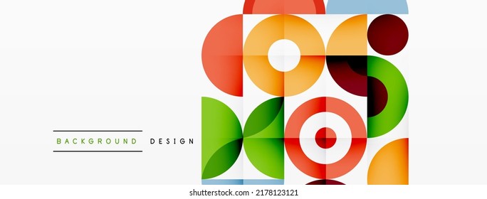Fondo abstracto de círculo colorido. Plantilla para fondo de pantalla, banner, presentación, fondo