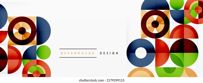 Colorful circle abstract background. Template for wallpaper, banner, presentation, background