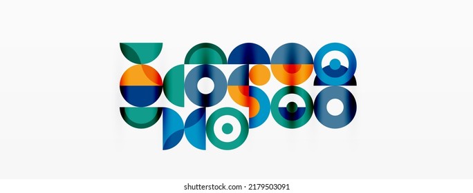Colorful circle abstract background. Template for wallpaper, banner, presentation, background