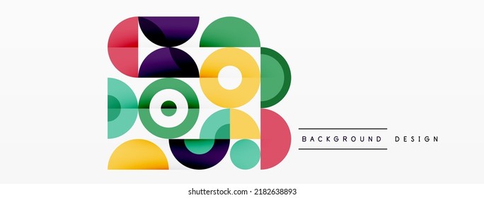 Colorful circle abstract background. Template for wallpaper, banner, presentation, background