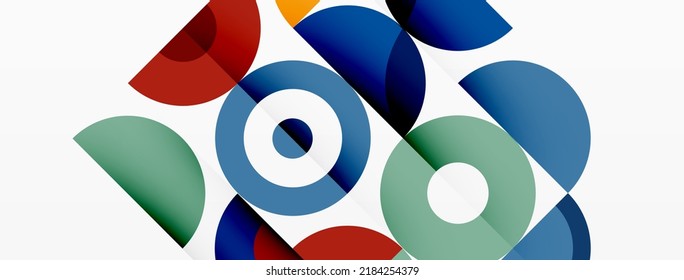 Colorful circle abstract background. Template for wallpaper, banner, presentation, background