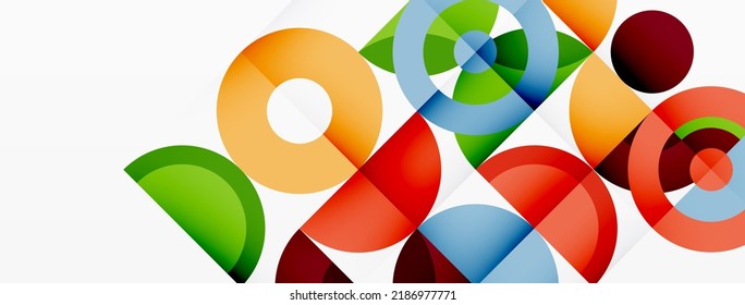 Colorful circle abstract background. Template for wallpaper, banner, presentation, background