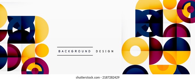 Colorful circle abstract background. Template for wallpaper, banner, presentation, background