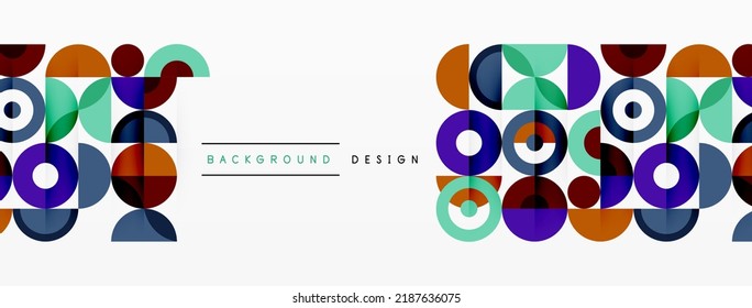 Colorful circle abstract background. Template for wallpaper, banner, presentation, background