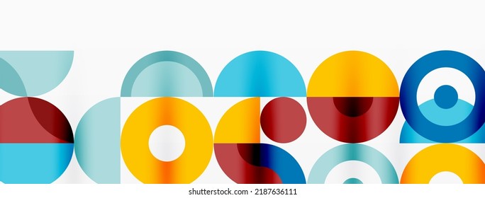 Fondo abstracto de círculo colorido. Plantilla para fondo de pantalla, banner, presentación, fondo