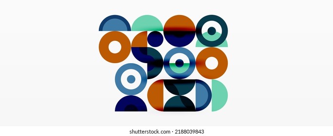 Colorful circle abstract background. Template for wallpaper, banner, presentation, background