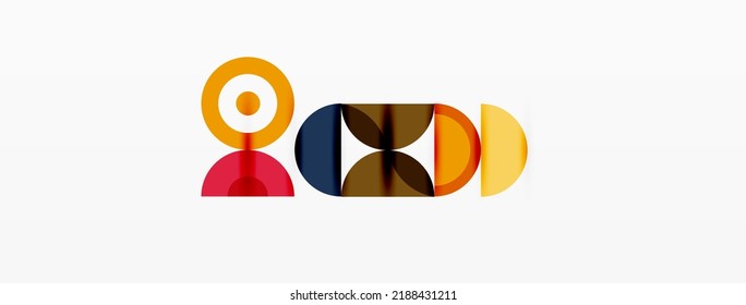 Colorful circle abstract background. Template for wallpaper, banner, presentation, background
