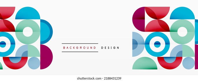 Colorful circle abstract background. Template for wallpaper, banner, presentation, background