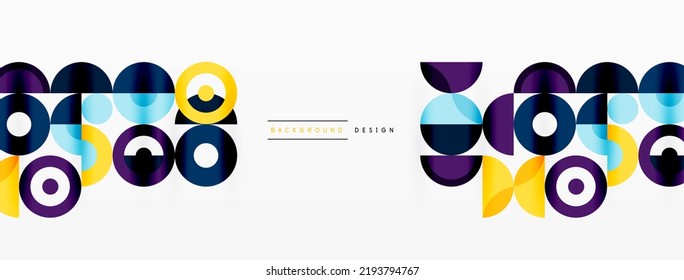 Colorful circle abstract background. Template for wallpaper, banner, presentation, background