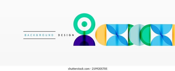Fondo abstracto de círculo colorido. Plantilla para fondo de pantalla, banner, presentación, fondo