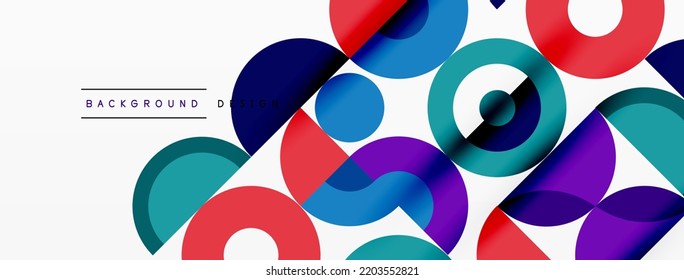 Fondo abstracto de círculo colorido. Plantilla para fondo de pantalla, banner, presentación, fondo