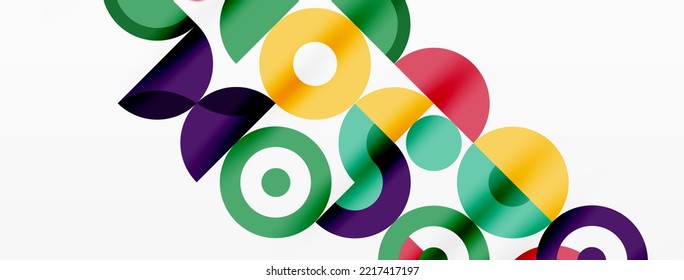 Fondo abstracto de círculo colorido. Plantilla para fondo de pantalla, banner, presentación, fondo