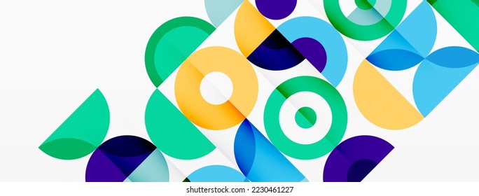 Colorful circle abstract background. Template for wallpaper, banner, presentation, background