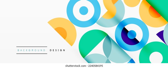 Fondo abstracto de círculo colorido. Plantilla para fondo de pantalla, banner, presentación, fondo