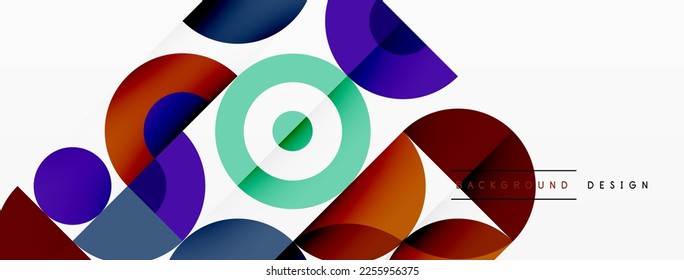 Colorful circle abstract background. Template for wallpaper, banner, presentation, background