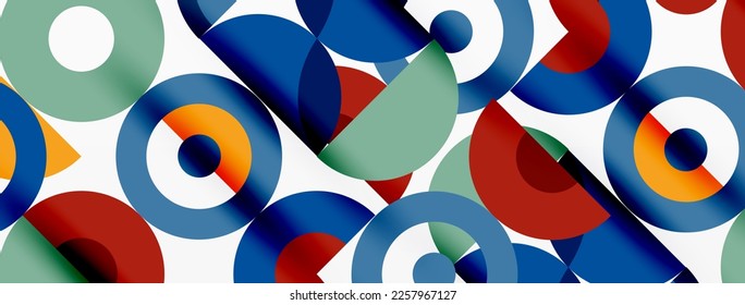 Colorful circle abstract background. Template for wallpaper, banner, presentation, background