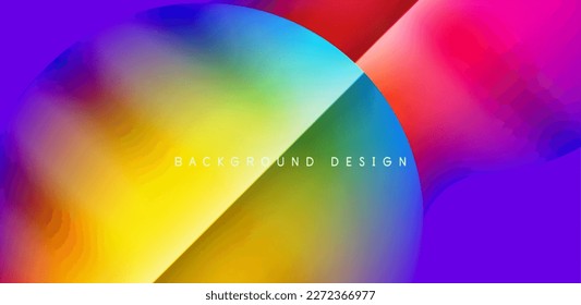 Colorful circle abstract background. Template for wallpaper, banner, presentation, background