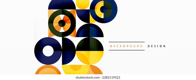 Colorful circle abstract background. Template for wallpaper, banner, presentation, background