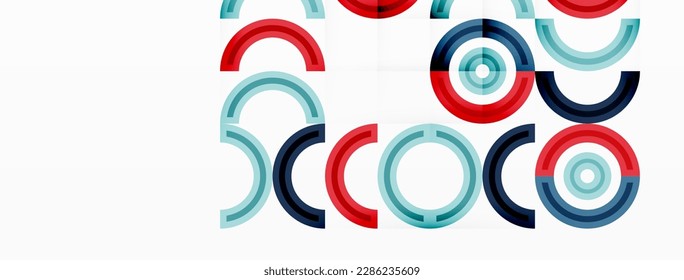 Colorful circle abstract background. Template for wallpaper, banner, presentation, background