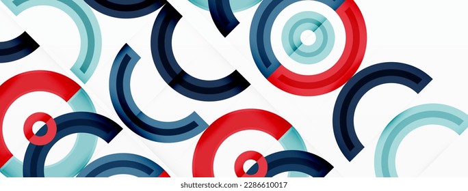 Colorful circle abstract background. Template for wallpaper, banner, presentation, background