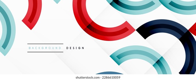 Colorful circle abstract background. Template for wallpaper, banner, presentation, background