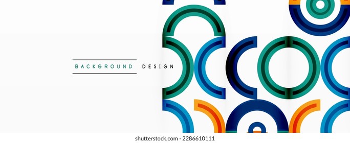 Colorful circle abstract background. Template for wallpaper, banner, presentation, background