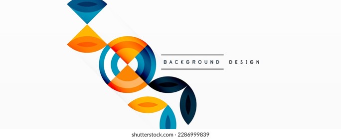 Colorful circle abstract background. Template for wallpaper, banner, presentation, background