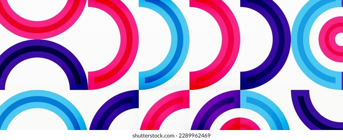 Colorful circle abstract background. Template for wallpaper, banner, presentation, background