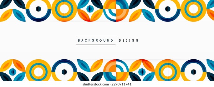 Colorful circle abstract background. Template for wallpaper, banner, presentation, background
