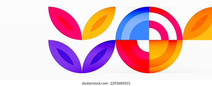 Colorful circle abstract background. Template for wallpaper, banner, presentation, background
