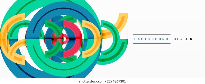 Colorful circle abstract background. Template for wallpaper, banner, presentation, background