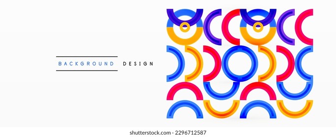 Colorful circle abstract background. Template for wallpaper, banner, presentation, background