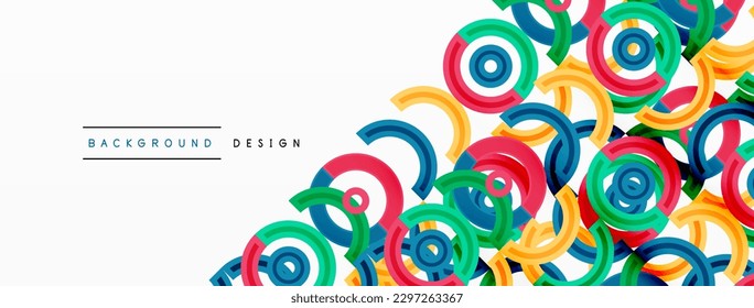 Colorful circle abstract background. Template for wallpaper, banner, presentation, background