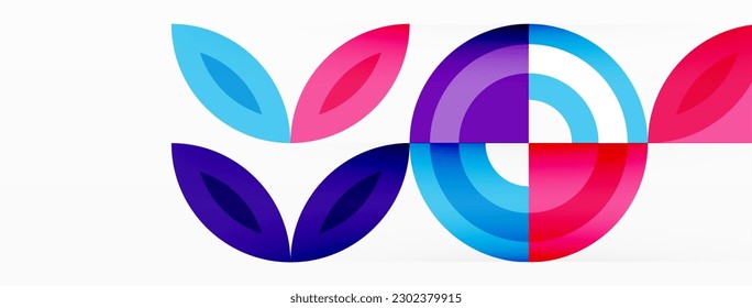 Colorful circle abstract background. Template for wallpaper, banner, presentation, background