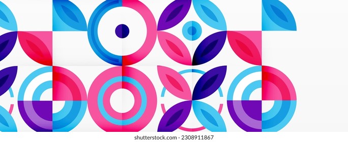 Colorful circle abstract background. Template for wallpaper, banner, presentation, background